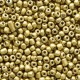 Glasperlen rocailles 11/0 (2mm) Metallic brass gold